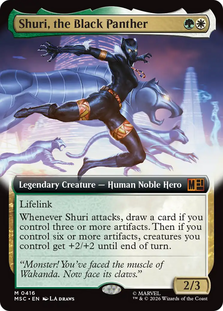 Shuri, the Black Panther (Extended Art) [Marvel Super Heroes Commander] | Anubis Games and Hobby