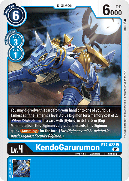 KendoGarurumon [BT7-022] [Next Adventure] | Anubis Games and Hobby