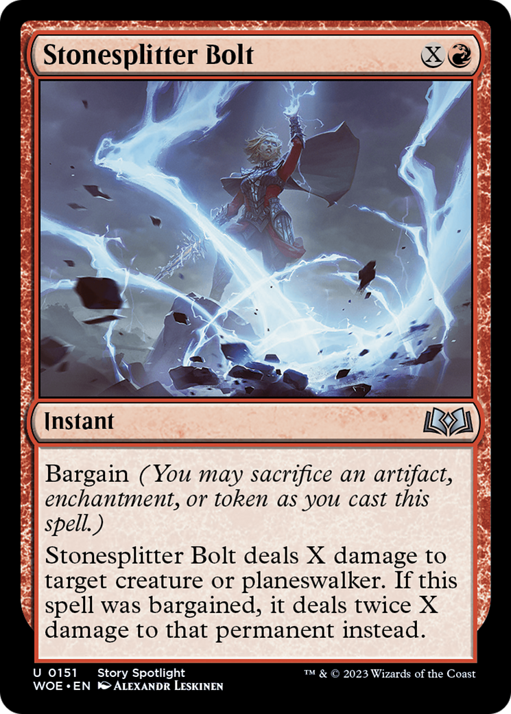 Stonesplitter Bolt [Wilds of Eldraine] | Anubis Games and Hobby