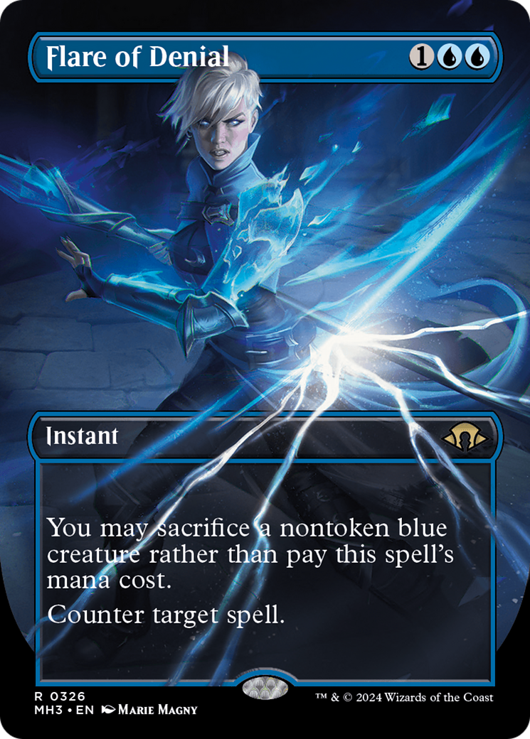Flare of Denial (Borderless) [Modern Horizons 3] | Anubis Games and Hobby