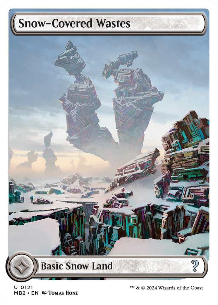 Snow-Covered Wastes (White Border) [Mystery Booster 2] | Anubis Games and Hobby