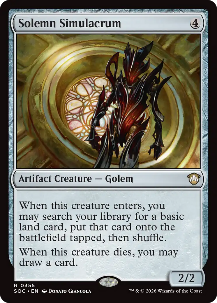 Solemn Simulacrum [Secrets of Strixhaven Commander] | Anubis Games and Hobby