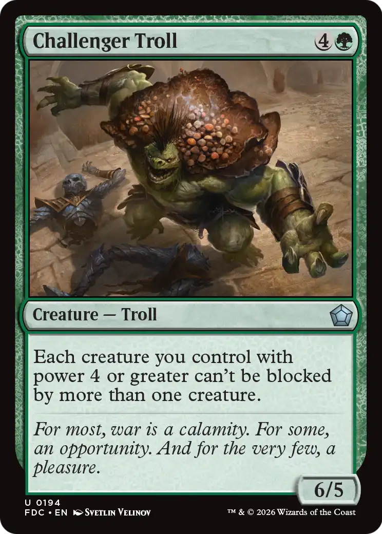 Challenger Troll [Foundations Commander] | Anubis Games and Hobby