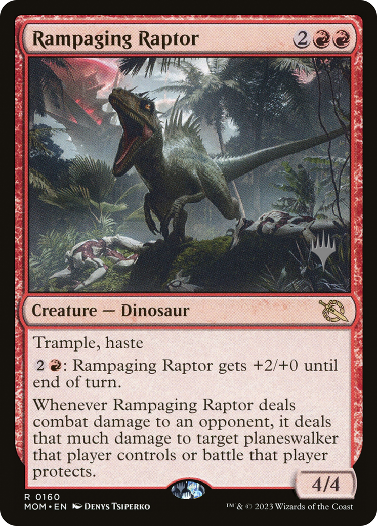 Rampaging Raptor (Promo Pack) [March of the Machine Promos] | Anubis Games and Hobby
