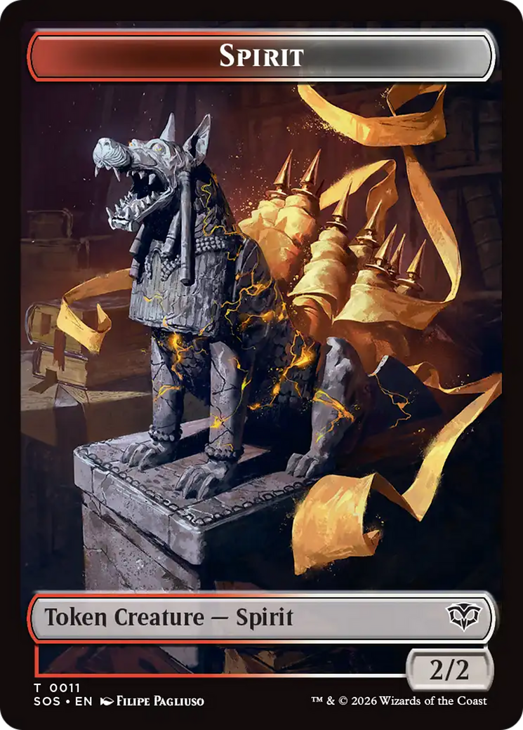 Inkling (0007) // Spirit (0011) Double-Sided Token [Secrets of Strixhaven Tokens] | Anubis Games and Hobby