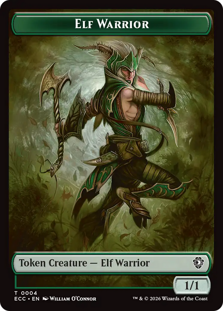 Elf Warrior (0004) // Plant (0005) Double-Sided Token [Lorwyn Eclipsed Tokens] | Anubis Games and Hobby
