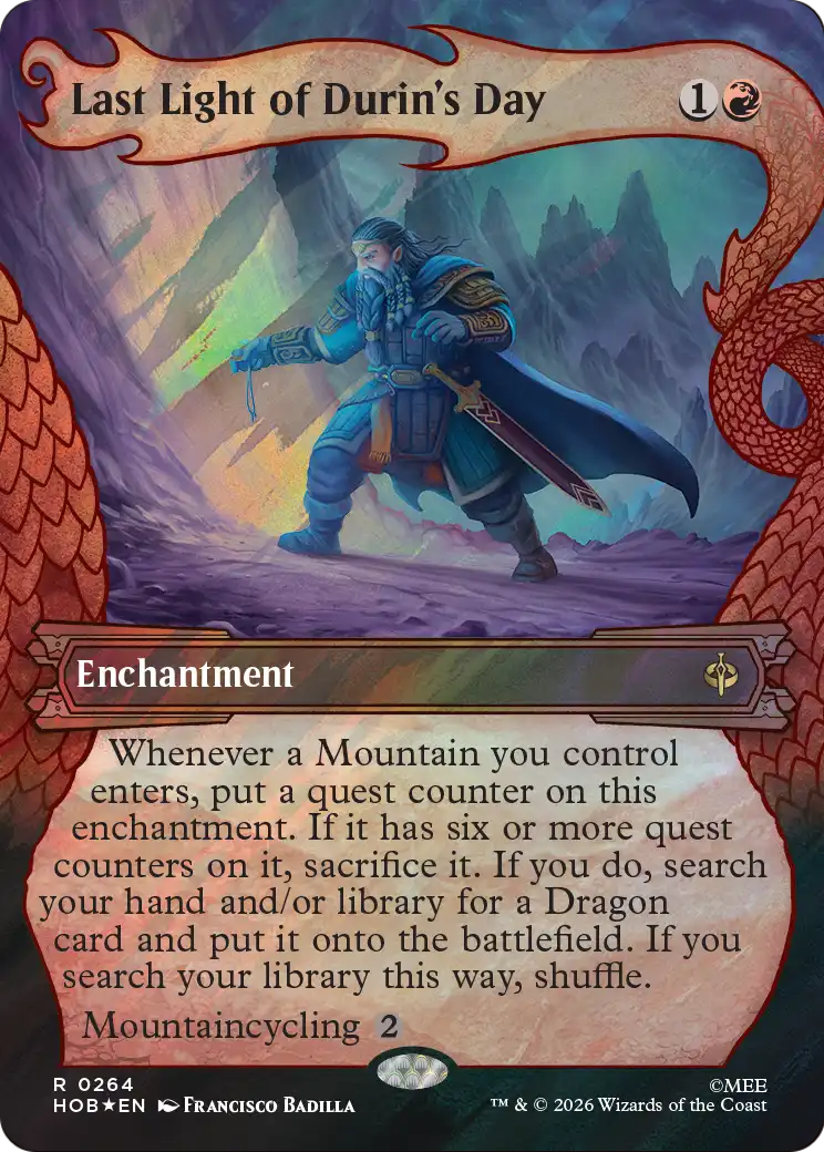 Last Light of Durin's Day (Showcase) (Surge Foil) [The Hobbit] | Anubis Games and Hobby