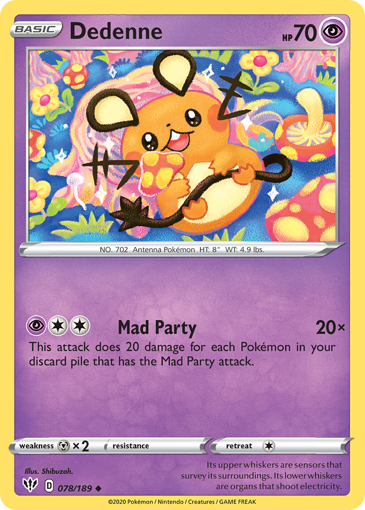 Dedenne (078/189) [Sword & Shield: Darkness Ablaze] | Anubis Games and Hobby