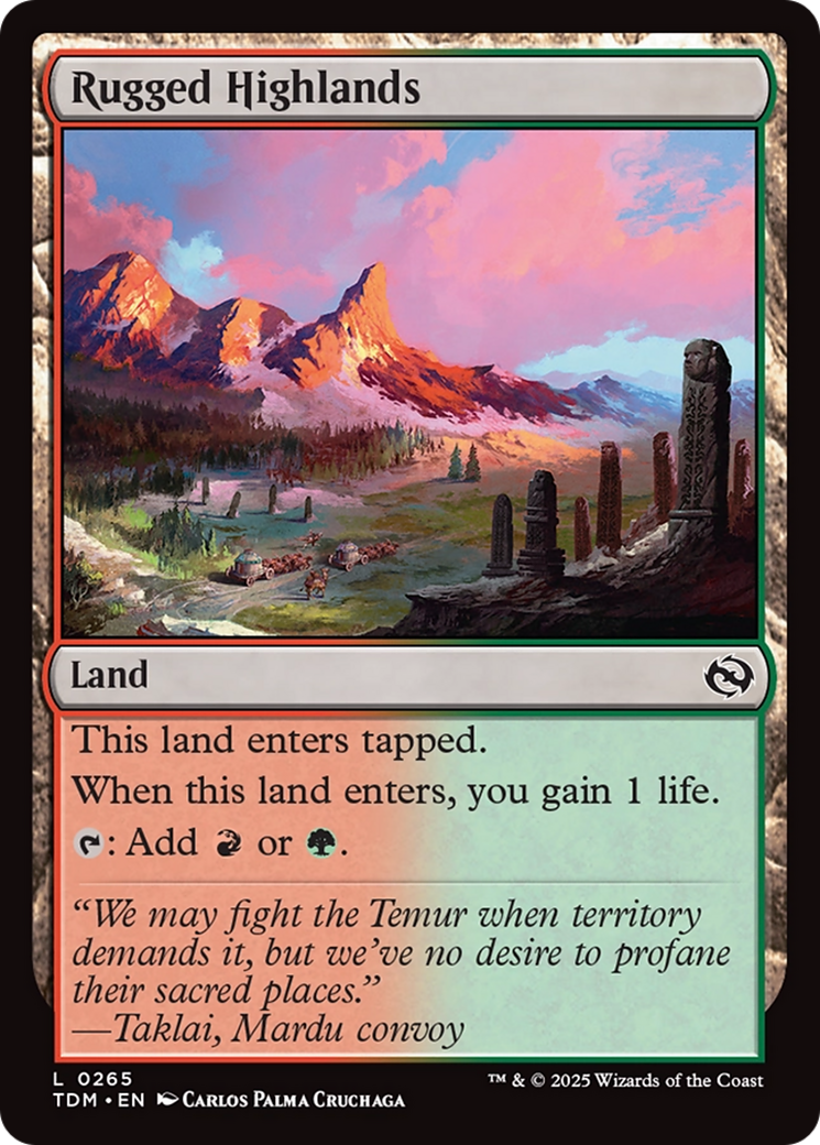 Rugged Highlands [Tarkir: Dragonstorm] | Anubis Games and Hobby