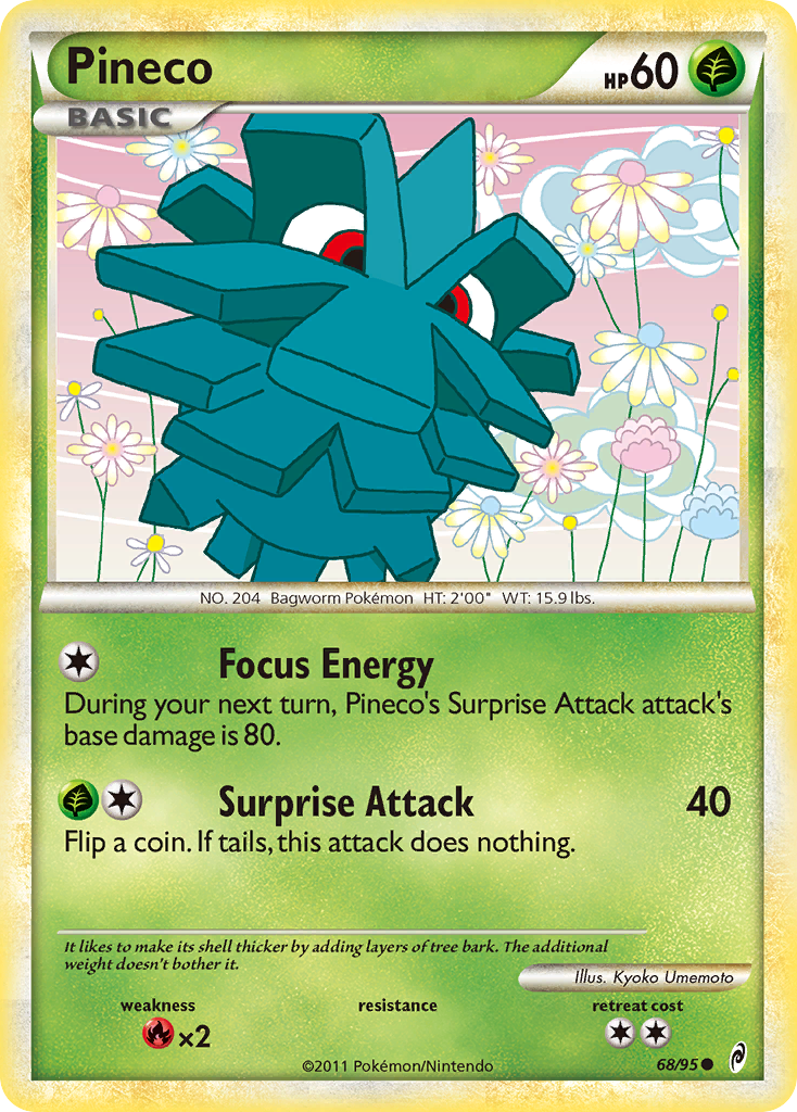Pineco (68/95) [HeartGold & SoulSilver: Call of Legends] | Anubis Games and Hobby