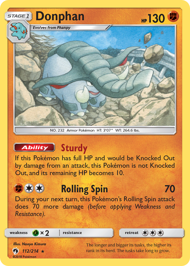 Donphan (112/214) [Sun & Moon: Lost Thunder] | Anubis Games and Hobby