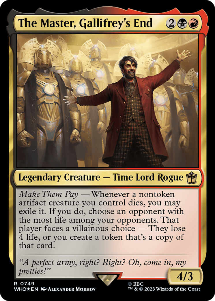 The Master, Gallifrey's End (Surge Foil) [Doctor Who] | Anubis Games and Hobby