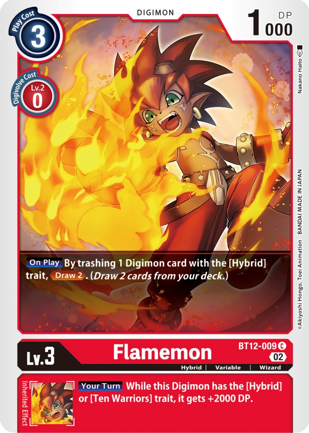 Flamemon [BT12-009] [Across Time] | Anubis Games and Hobby