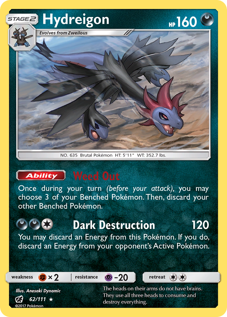 Hydreigon (62/111) [Sun & Moon: Crimson Invasion] | Anubis Games and Hobby