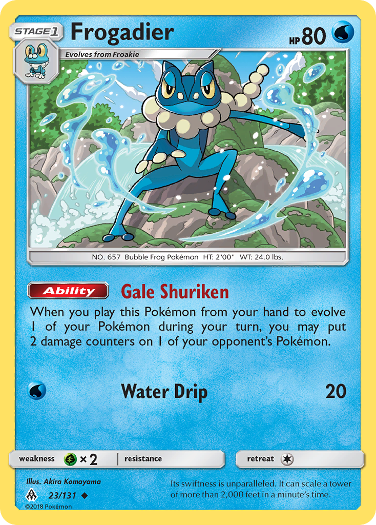 Frogadier (23/131) [Sun & Moon: Forbidden Light] | Anubis Games and Hobby