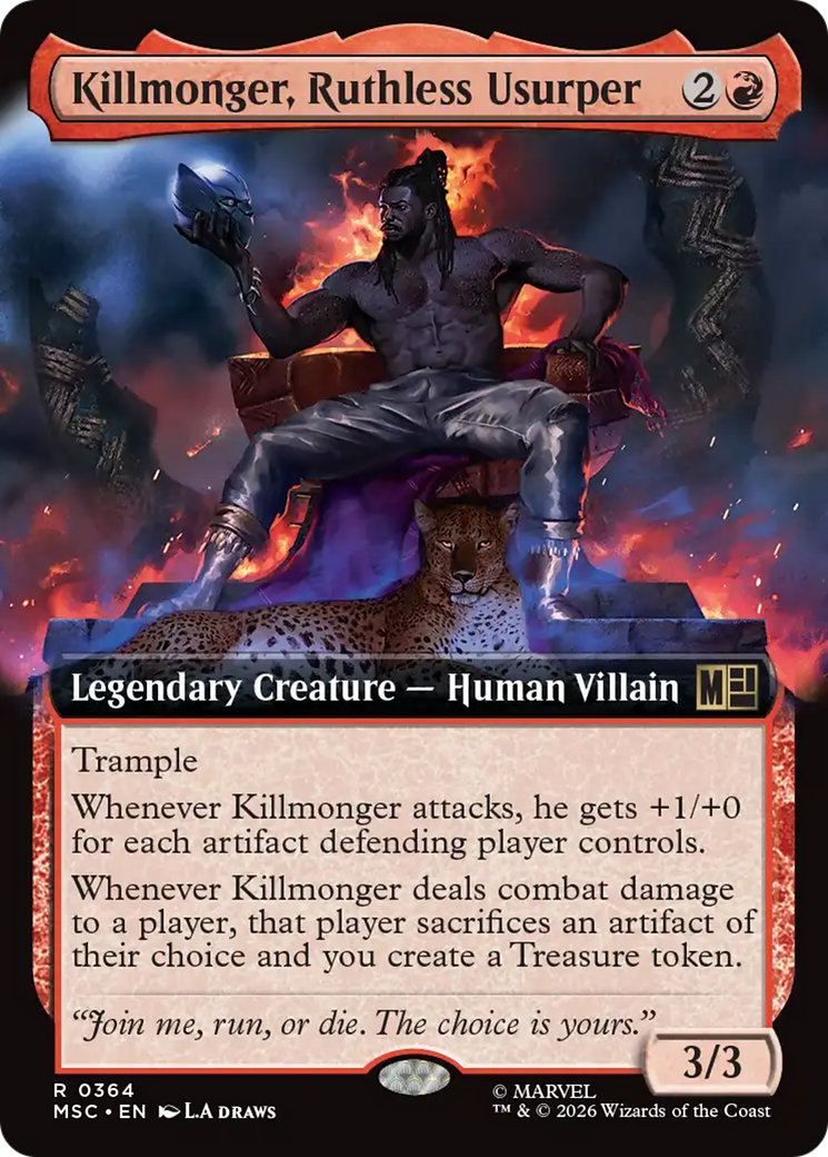 Killmonger, Ruthless Usurper (Extended Art) [Marvel Super Heroes Commander] | Anubis Games and Hobby