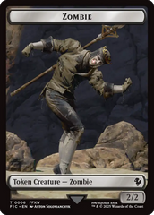 Moogle // Zombie Double-Sided Token (Surge Foil) [FINAL FANTASY Commander Tokens] | Anubis Games and Hobby