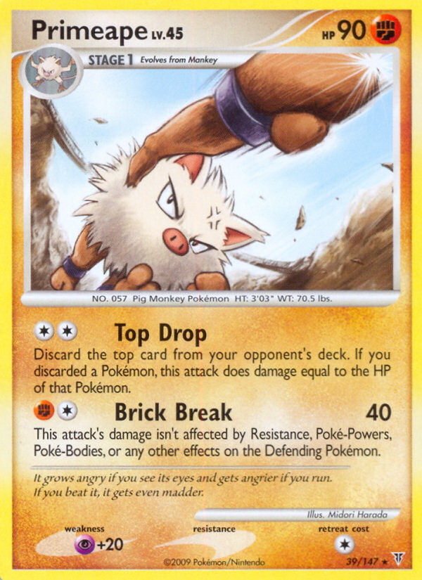 Primeape (39/147) [Platinum: Supreme Victors] | Anubis Games and Hobby