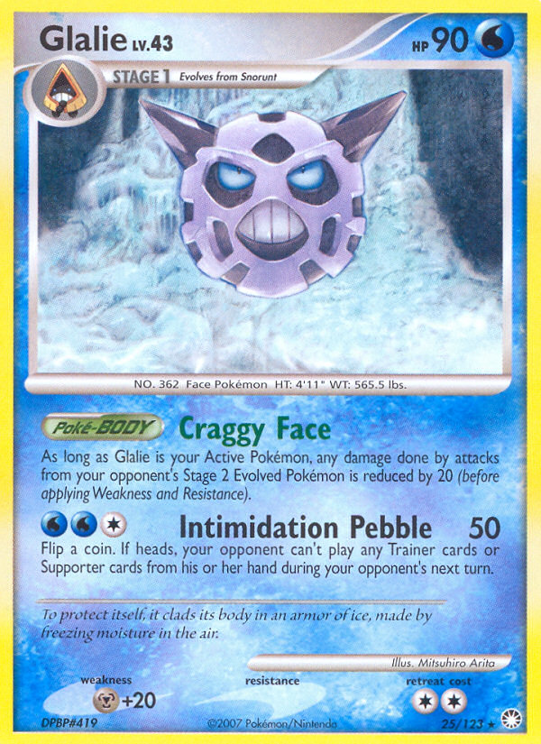 Glalie (25/123) [Diamond & Pearl: Mysterious Treasures] | Anubis Games and Hobby