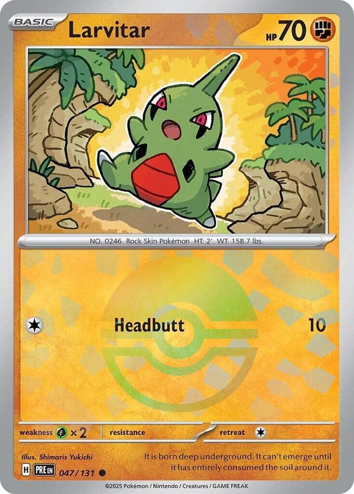 Larvitar (047/131) (Poke Ball Pattern) [Scarlet & Violet: Prismatic Evolutions] | Anubis Games and Hobby
