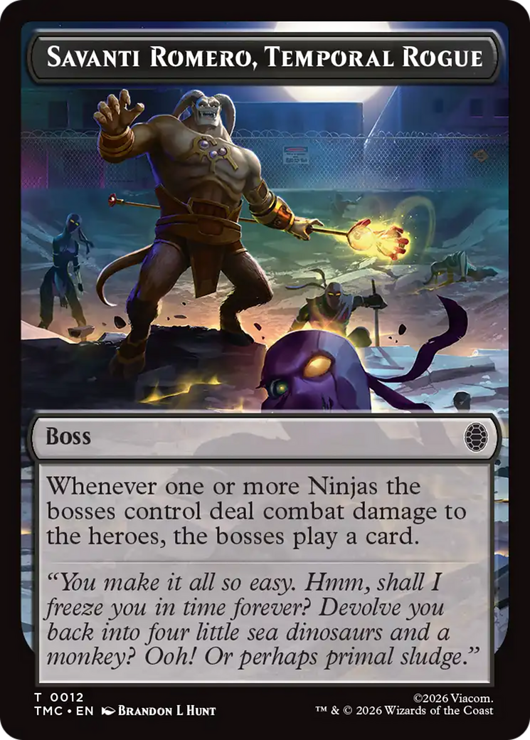 Savanti Romero, Temporal Rogue [Teenage Mutant Ninja Turtles Commander Tokens] | Anubis Games and Hobby
