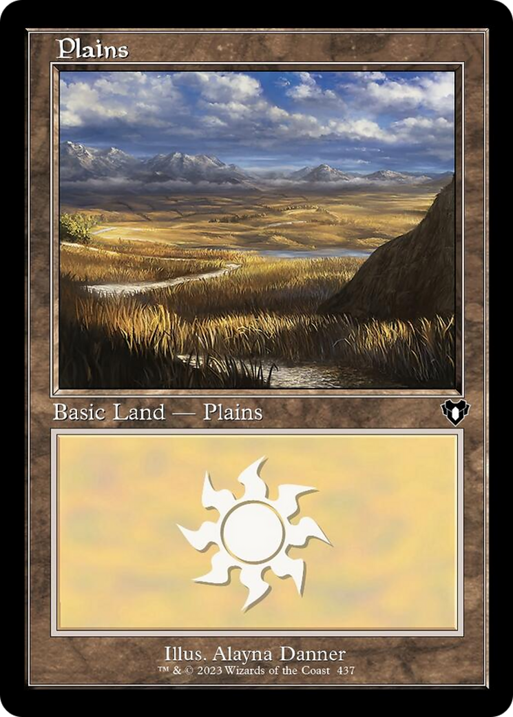 Plains (437) (Retro) [Commander Masters] | Anubis Games and Hobby