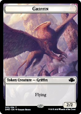 Zombie // Griffin Double-Sided Token [Dominaria Remastered Tokens] | Anubis Games and Hobby