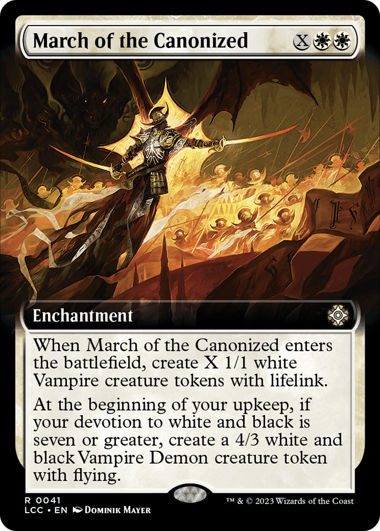 March of the Canonized (Extended Art) [The Lost Caverns of Ixalan Commander] | Anubis Games and Hobby