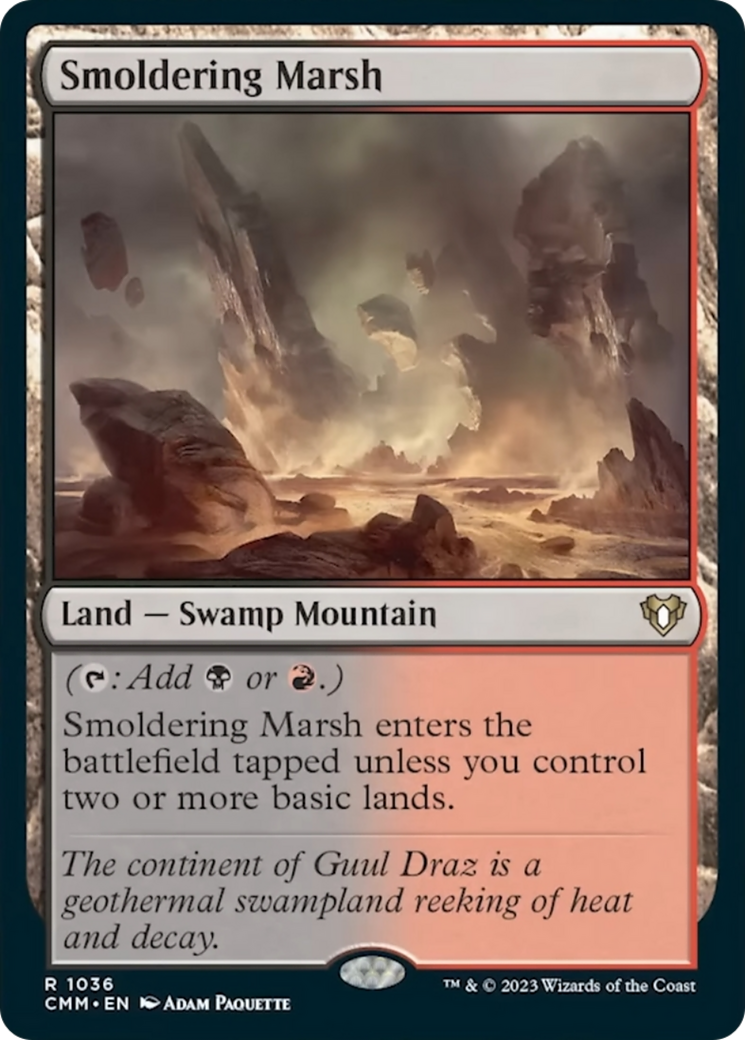 Smoldering Marsh [Commander Masters] | Anubis Games and Hobby