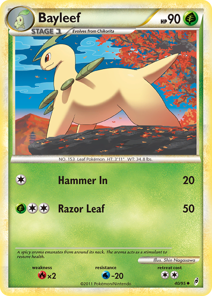 Bayleef (40/95) [HeartGold & SoulSilver: Call of Legends] | Anubis Games and Hobby