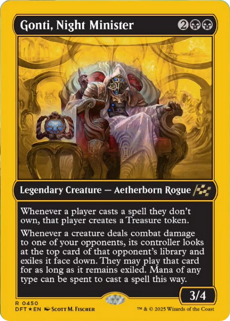 Gonti, Night Minister (First-Place Foil) [Aetherdrift] | Anubis Games and Hobby
