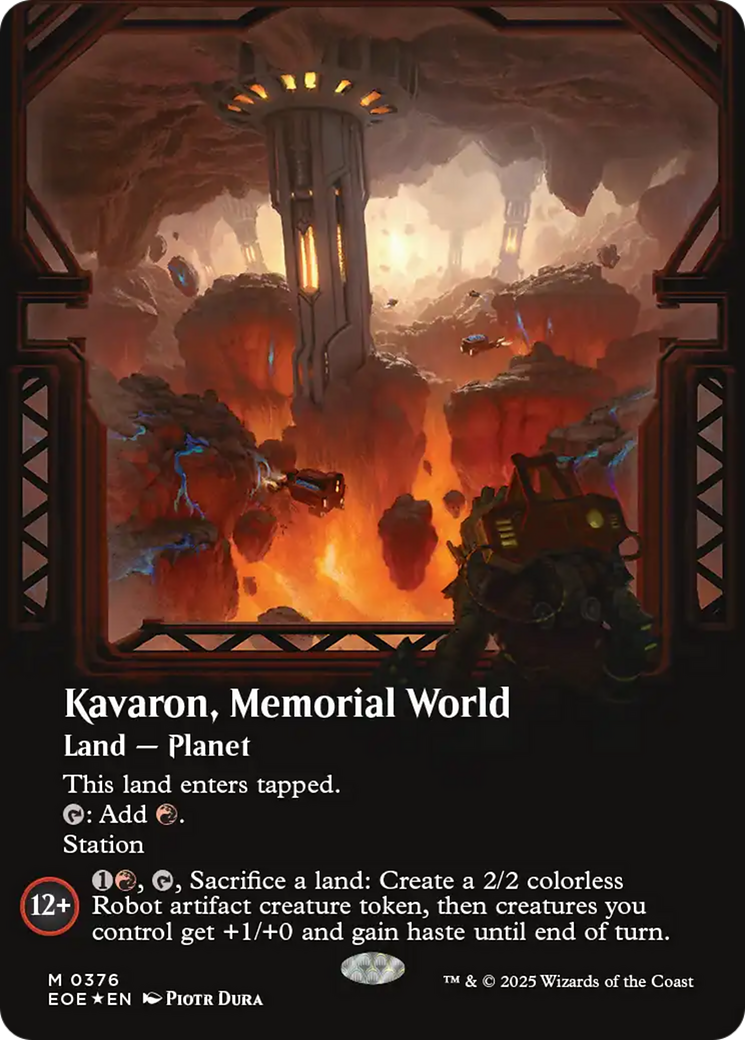 Kavaron, Memorial world (Borderless) (Galaxy Foil) [Edge of Eternities] | Anubis Games and Hobby