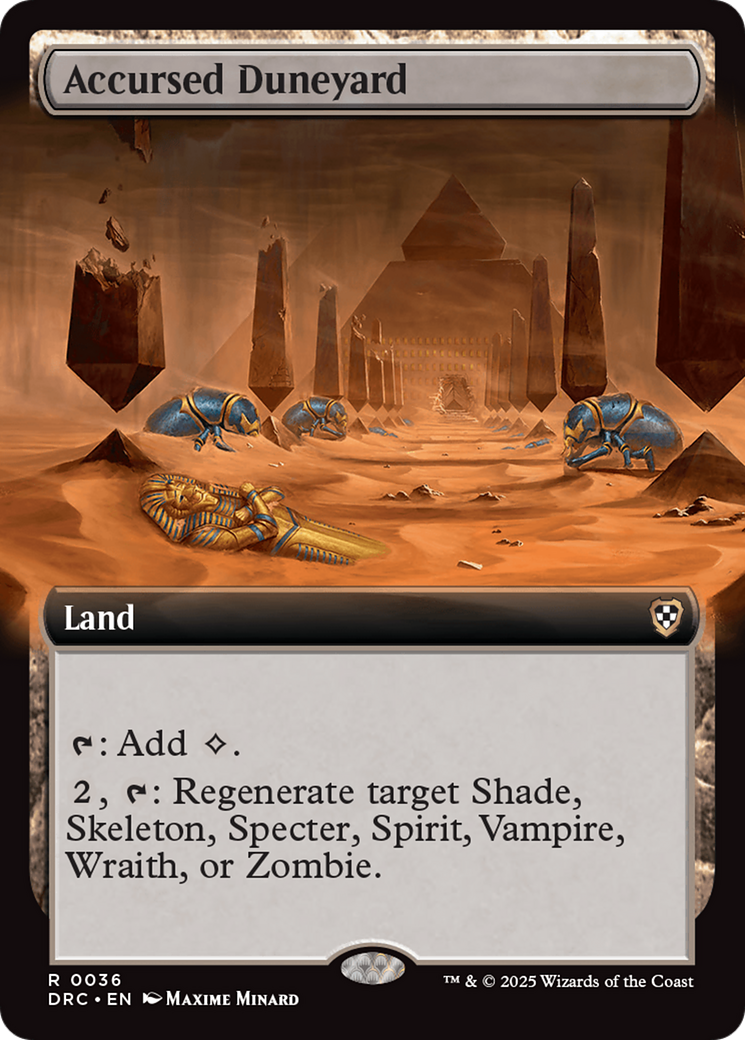 Accursed Duneyard (Extended Art) [Aetherdrift Commander] | Anubis Games and Hobby