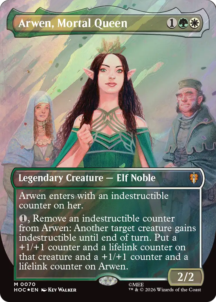 Arwen, Mortal Queen (Borderless) (Surge Foil) [The Hobbit: Eternal-Legal] | Anubis Games and Hobby