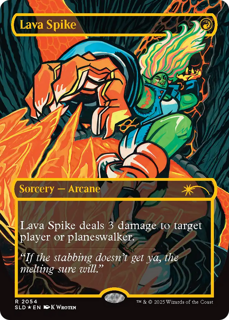 Lava Spike (2054) (Raised Foil) [Secret Lair Drop Series] | Anubis Games and Hobby