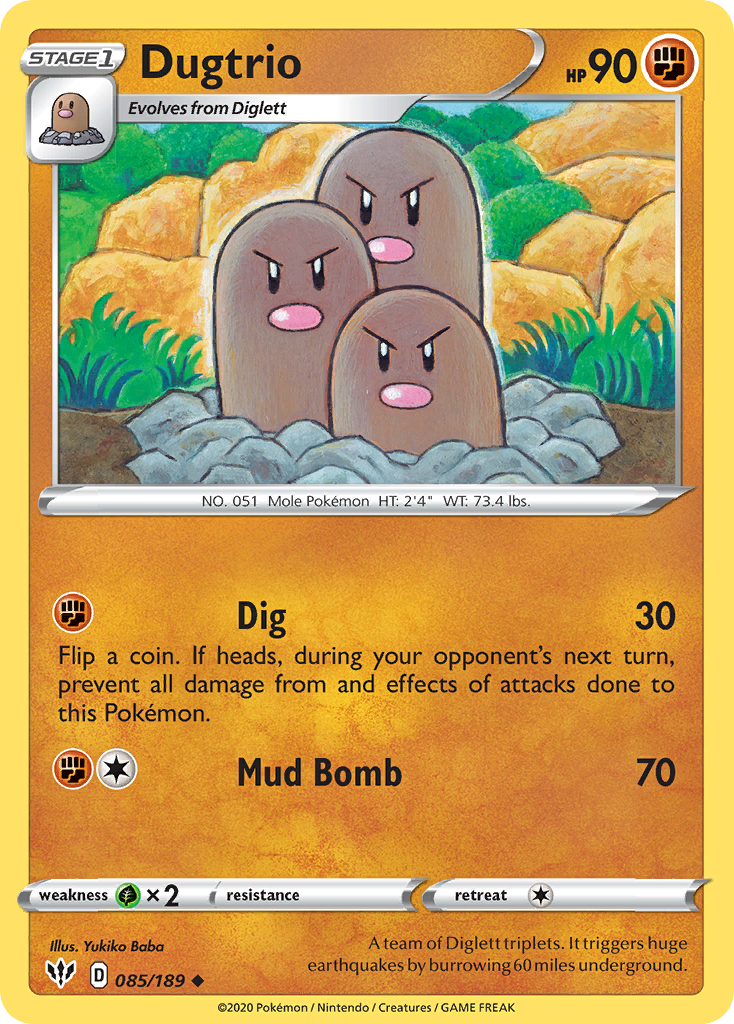 Dugtrio (085/189) [Sword & Shield: Darkness Ablaze] | Anubis Games and Hobby