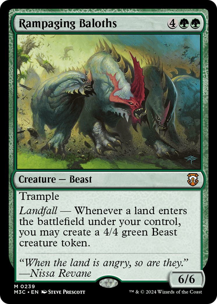 Rampaging Baloths (Ripple Foil) [Modern Horizons 3 Commander] | Anubis Games and Hobby