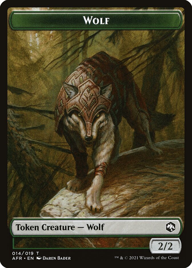 Wolf // Faerie Dragon Double-Sided Token [Dungeons & Dragons: Adventures in the Forgotten Realms Tokens] | Anubis Games and Hobby