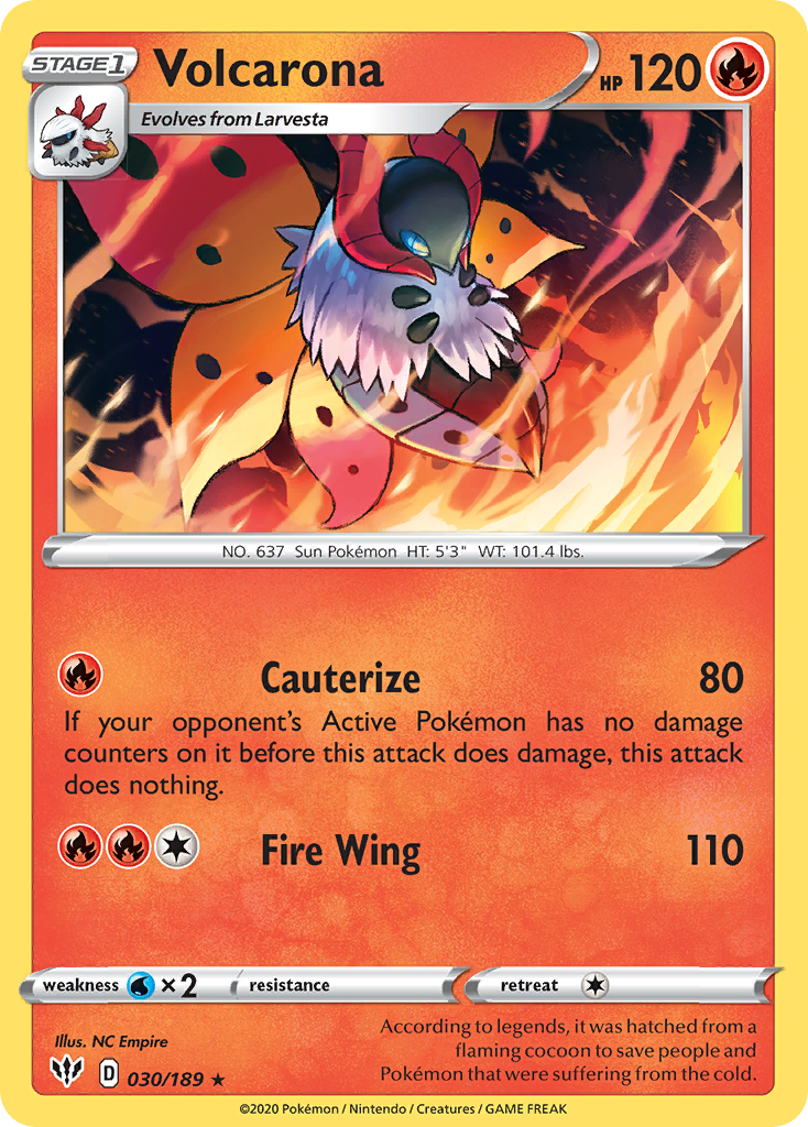 Volcarona (030/189) [Sword & Shield: Darkness Ablaze] | Anubis Games and Hobby