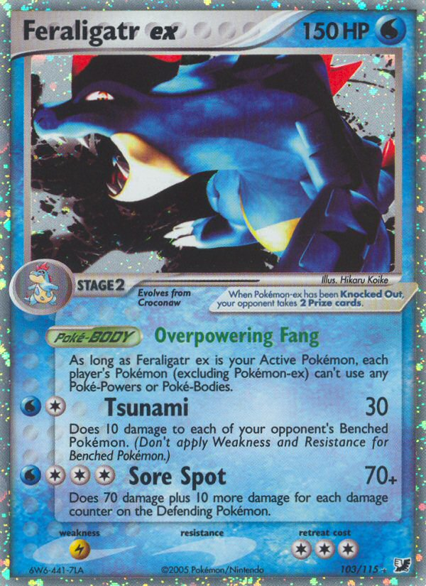 Feraligatr ex (103/115) [EX: Unseen Forces] | Anubis Games and Hobby