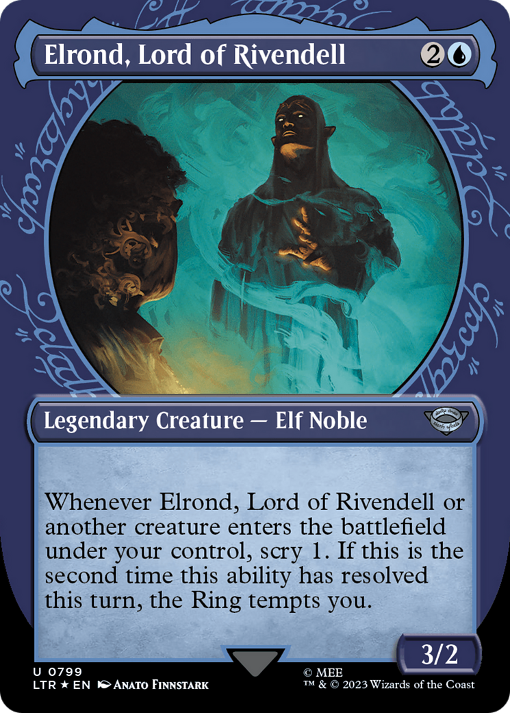 Elrond, Lord of Rivendell (Showcase) (Surge Foil) [The Lord of the Rings: Tales of Middle-Earth] | Anubis Games and Hobby