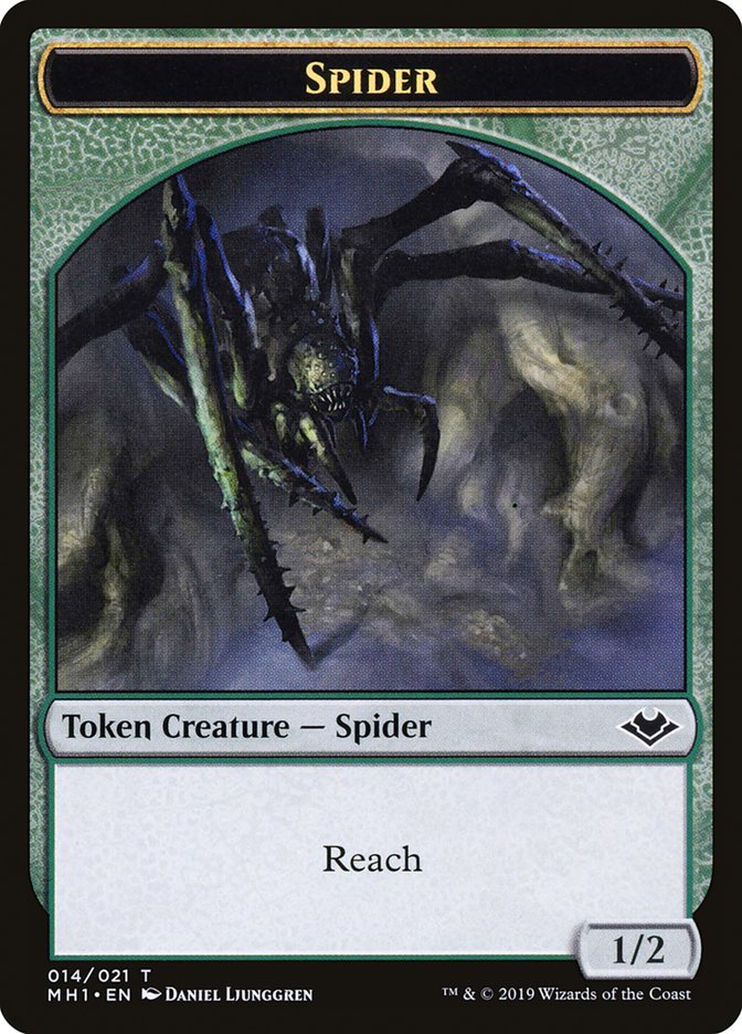 Elemental (008) // Spider (014) Double-Sided Token [Modern Horizons Tokens] | Anubis Games and Hobby