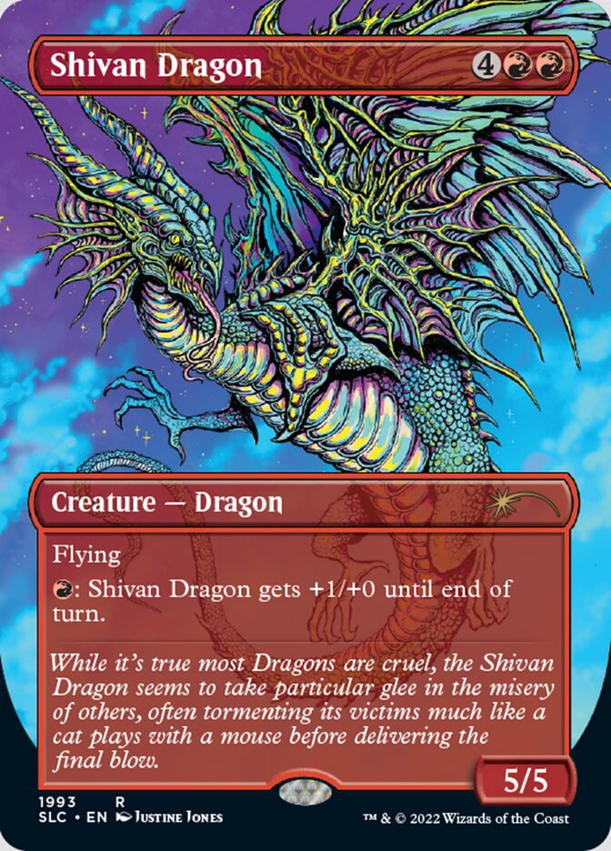 Shivan Dragon (Borderless) [Secret Lair Countdown Kit] | Anubis Games and Hobby