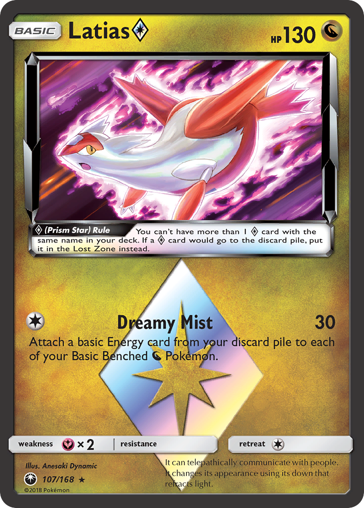Latias (107/168) (Prism Star) [Sun & Moon: Celestial Storm] | Anubis Games and Hobby
