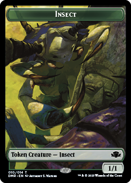 Insect // Elemental Double-Sided Token [Dominaria Remastered Tokens] | Anubis Games and Hobby