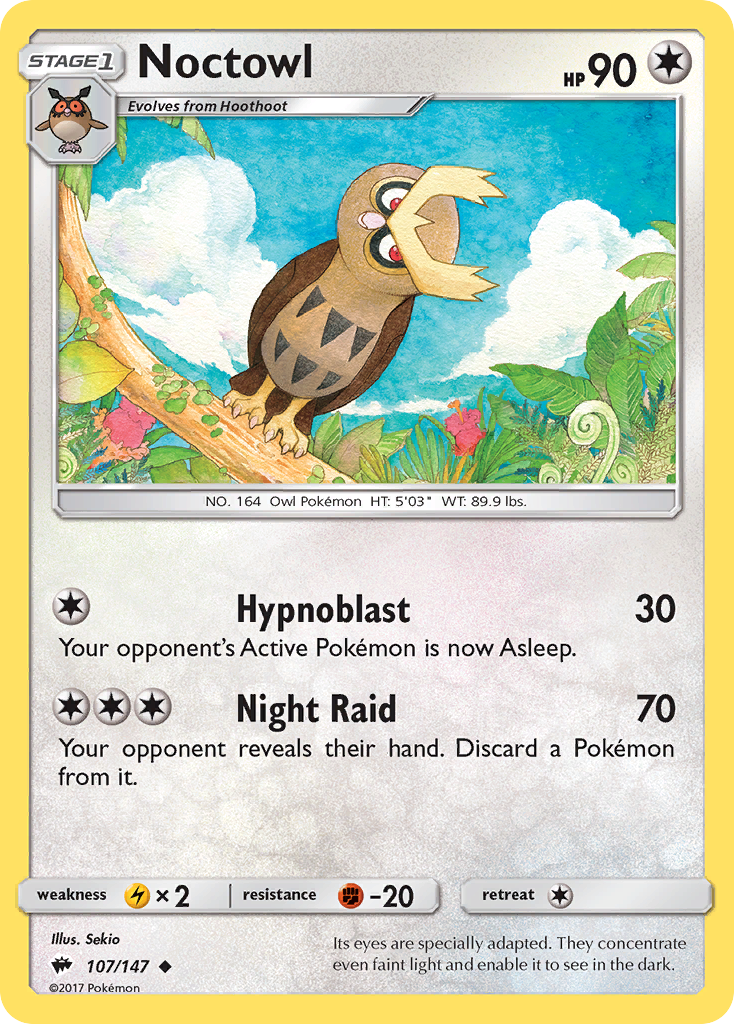 Noctowl (107/147) [Sun & Moon: Burning Shadows] | Anubis Games and Hobby