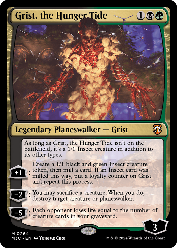 Grist, the Hunger Tide (Ripple Foil) [Modern Horizons 3 Commander] | Anubis Games and Hobby