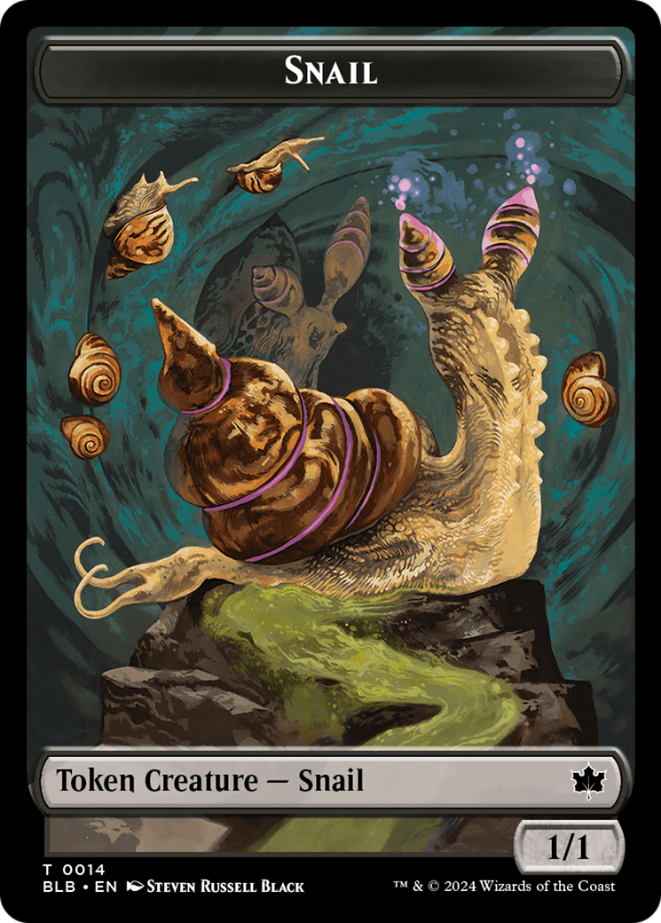 Snail // Thundertrap Trainer Double-Sided Token [Bloomburrow Tokens] | Anubis Games and Hobby