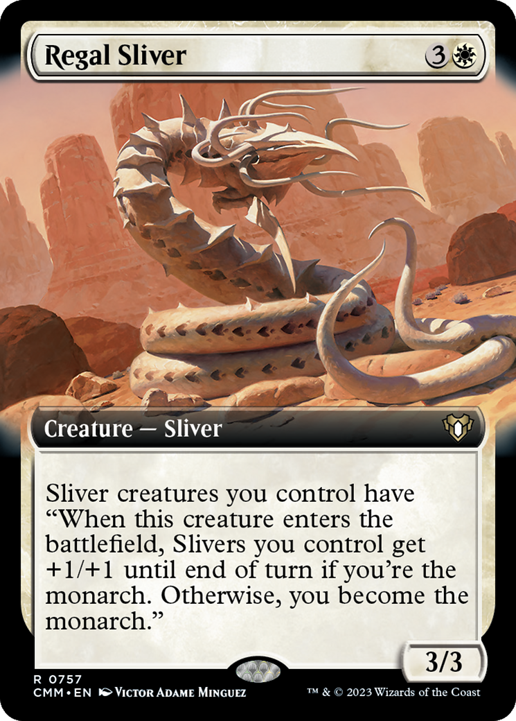 Regal Sliver (Extended Art) [Commander Masters] | Anubis Games and Hobby