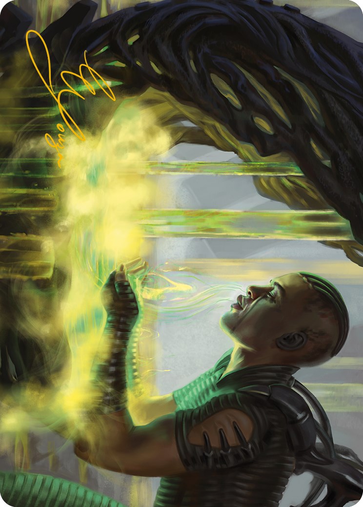 Necrogen Communion Art Card (Gold-Stamped Signature) [Phyrexia: All Will Be One Art Series] | Anubis Games and Hobby
